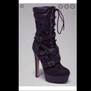Bebe Gwenn Black Booties S 8 new
